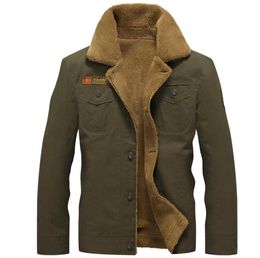 2019 Winter Bomber Jacket Men Air Force Pilot MA1 Jacket Warm Male fur collar Mens Army Tactical Fleece Jackets Drop LY195419501