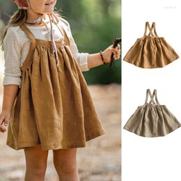 Girl Dresses Kids For Girls Suspender Skirt Summer Baby Princess Tutu Cotton And Linen Children Sleeveless Toddler Clothes
