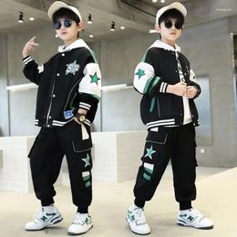 Clothing Sets Spring Autumn Cotton Set Letter Child Baby Boy Coats Pants 2Pcs Children