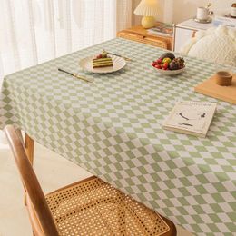 Table Cloth A190celebrity PVC Tablecloth Waterproof And Oil-proof Coffee Rectangular Light Luxury Rhombus