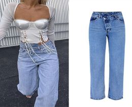Women039s Jeans Summer Irregular High Waist Denim Female Flare For Women Plus Size Bell Bottom Fat Mom Wide Leg Skinny Woman8695288