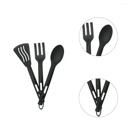 Dinnerware Sets 3 Hanging Hole Tableware Plastic Outdoor Portable Spades Spoons Forks