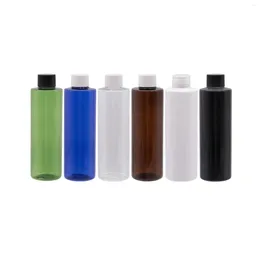 Storage Bottles 30pcs 250ml Coloured Empty Round Packaging Plastic PET Containers With Stopper Cosmetic Bottle For Shampoo Liquid