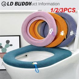 Toilet Seat Covers 1/2/3PCS Thicken Warme WC Cover Soft Mat Washable Closestool Case Lid Pad Bidet Bathroom