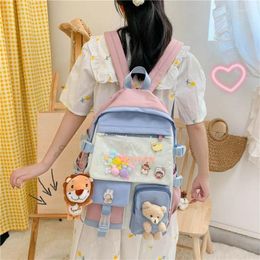 Backpack Fashion Women Kawaii Canvas Leisure Travel Bag Rucksack Bookbag For Teenager Girl Schoolbag Laptop