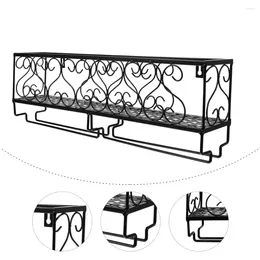 Candle Holders 1pc Wall Mounted Iron Rack Bottles Glass Cups Storage Hanging