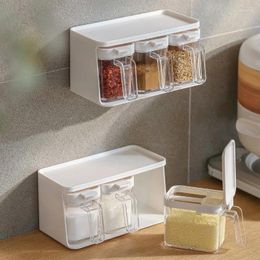Storage Bottles Household Seasoning Box Combination Wall-mounted Kitchen Set Tank Supplies Spice Bottle Condiment Container