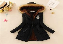 Parkas Women Coats Fashion Autumn Warm Winter Jackets Women Fur Collar Long Parka Plus Size Hoodies Casual Cotton Outwear 2795153