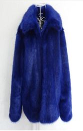 Autumn winter thicken warm faux fur coats mens leather jacket slim raccoon fur jackets men jaqueta de couro plus size S 5XL9810216