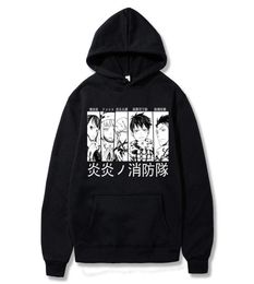 Fire Force Hoodie Men039s Sweatshirts Shinra Kusakabe Akitaru Obi Graphic Hoodie for Men Sportswear Cosplay Clothes Y08021463328