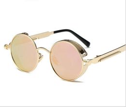 Vintage Optical Round Metal Sunglasses Steampunk Men Women New Fashion Glasses Luxury Designer Retro Vintage Sunglasses UV400 6pcs1569166