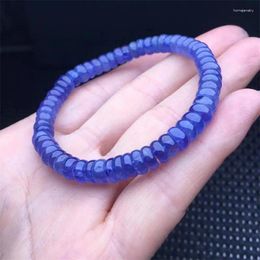 Link Bracelets 5MM Natural Tanzanite Bracelet Couple Energy Yoga Men Women Healing Fengshui Jewelry Gift 1pcs