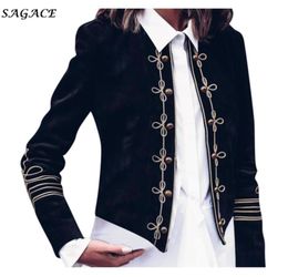 Sagace Clothes Coats Women Fashion Solid Autumn Ladies Fashion Retro Steampunk Gothic Military Coat Jacket Top Cardigan Girls CX204010218