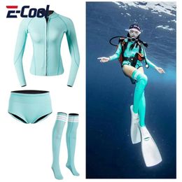 Women's Swimwear 2mm Wetsuit Split Jellyfish Suit Snorkelling Free Deep Diving Long Sun Protection Surfing Swimming