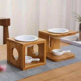 Candle Holders Ceramic Oil Holder Creative Wooden Home Household Oven Decorat N6O4