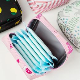 Storage Bags Women Tampon Bag Sanitary Pad Pouch Napkin Cosmetic Organiser Ladies Makeup Girls Holder Organisation