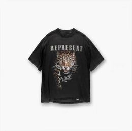 Men039s TShirts Vintage THE SPIRIT UNTAMED TSHIRT Men Women 11 Quality Wash Leopard Graphic T Shirt Tops Tee6654872