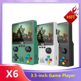 X6 IPS Screen 3.5 Inch Handheld Game Player 3D Dual Joystick 11 Simulators MP5 Photo Video Game Console for FC SFC NES GBA MD PS1 Arcade Kids Gifts