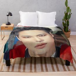 Blankets Attez Seonghwa Throw Blanket Vintage Flannel Fabric Soft Big