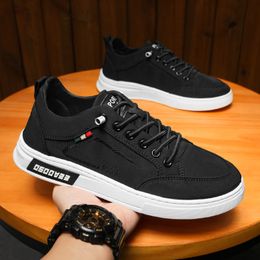 Canvas shoes summer ice silk breathable thin flat casual shoes men's versatile black cloth shoes sports shoes