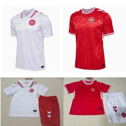 2024 Kids Kit Denmark Soccer Jerseys ERIKSEN HOME RED AWAY WHITE 24 25 HOJBJERG CHRISTENSEN SKOV OLSEN BRAITHWAITE DOLBERG Football Shirts Jersey