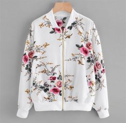 Plus Size Women Denim Jacket Retro Floral Print Zipper Up Bomber floral Jacket Casual Coat Outwear streetwear chaqueta mujer Y204767993
