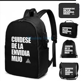 Backpack Funny Graphic Print Cuidese De La Envidia Mijo Canserbero USB Charge Men School Bags Women Bag Travel Laptop 254S
