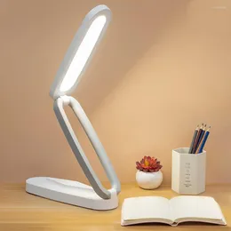 Table Lamps Compact Foldable Light High Brightness Led Desk Lamp With Stepless Dimmable Feature 3 Colour Temperature Options For Reading