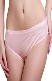 Breathable Fashion 3 Pair 100 Knit Pure Silk Womens Bikinis Panties Size US M L XL2929802
