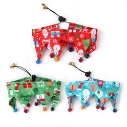 Dog Apparel Christmas Pet Collar Adjustable Bandana Costume Scarf Cat Bib Cats With Bells Party Supplies