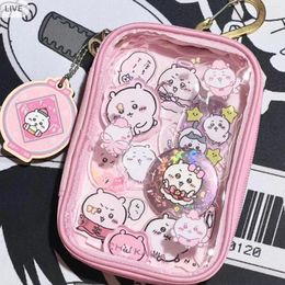 Cosmetic Bags Chiikawa Women's Makeup Bag Cartoon Cute Print Waterproof Toiletry Girly Heart Change Storage Zipper