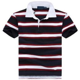 Summer Fashion Men Striped TShirts Small Horse Embroidery Slim Fit American Design Casual Sport Polo Shirt Man Casual Tshirt Tops1872867