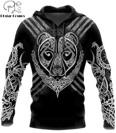 symbol Bear Tattoo 3D All Over Printed Men hoodies Harajuku Fashion hooded Sweatshirt Unisex Casual jacket Zip Hoodie6355102