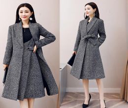 Women039s Trench Coats Femal Fall Fashion Trends Suit Up Women Clothing Two Pieces Coat Dress Outerwear1799677