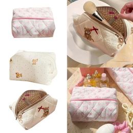 Cosmetic Bags Cute Travel Toiletry Bag Accessories Soft Large Capacity Pouch Cotton Makeup Organizer