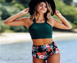 Push Up Swimwear Sexy Female Tankini Beach Wear Summer Bather Swimming Suit for Women High Waist Bikinis Sports Bodysuit Trikini M3679864