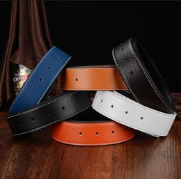 Business Belts Mens Belt Fashion Men Genuine Leather Black Belts Women Big Gold Buckle Smooth Womens Classic Casual Ceinture with 9501974