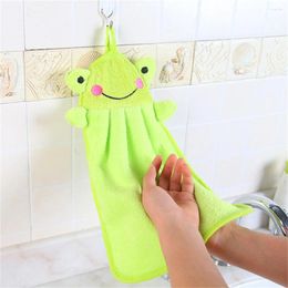 Towel Lavatory Cartoon Animal Hand Quick Dry Kitchen Cute Coral Velvet Soft Hanging Towels Water Absorbent Washcloths