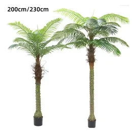 Decorative Flowers Artificial Coconut Tree Potted Fake Palm Tropical Plants Plastic Bonsai Home Office Garden Wedding Outdoor Decoration