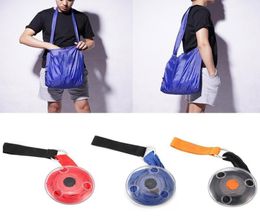 Solid Recycle Shopping Bag Custom Eco Reusable Travel Tote Bag Nylon Shoulder Folding Pouch Handbags Printing Book Bag8410344