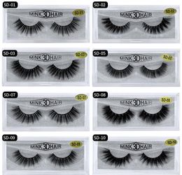 20styles 3d Mink Hair Fake Eyelash 100 Thick real mink HAIR false eyelash natural Extension fake Eyelash false lashes8600361