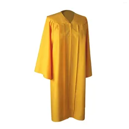 Clothing Sets 2024 Unisex Graduation Gown Tassel Hat Zipper V Neck Loose Solid Color High School Bachelor Academic Student Costume