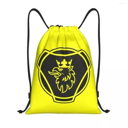 Shopping Bags Custom Sweden Saabs Scanias Drawstring Backpack Sports Gym Bag For Men Women Heavy Lorries Training Sackpack