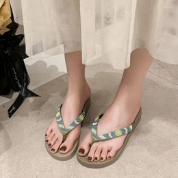 Slippers 2024 Breathable Casual Open-Toe Wedge Flip-flops Summer Fashionable Elegant Comfortable Simple Women's Sandals NO:1156