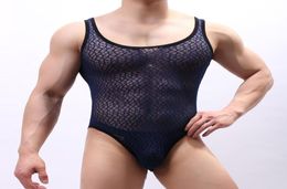 Men Sexy Mesh Bodysuit Wrestling Singlet Fetish Gay Male Jockstrap Underwear Erotic Lingerie Fitness Suit See Through Jumpsuits4473993
