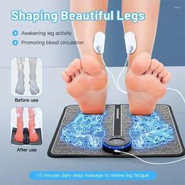 Party Favor Electric EMS Foot Massager Pad Portable Foldable Massage Mat Muscle Stimulation Improve Blood Circulation Relief Pain Relax Feet