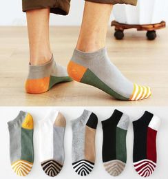 Men039s Socks 10 PairsLot Breathable Cotton Short Sports Fashion Striped Colour Casual Ankle Invisible Male Boat5509742