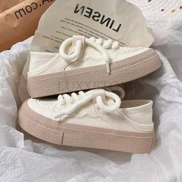 Casual Shoes Round Toe Thick Sole Height Increasing Walking Platform Breathable Comfortable Mesh Surface Sneakers Board Canvas Trainers