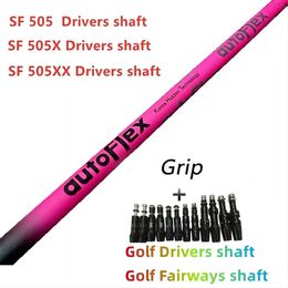 Golf shaft PINK Autoflex Golf driver shaft SF405SF505SF505XSF505XX Graphite Shaft wood shaft Free assembly sleeve and grip 240516