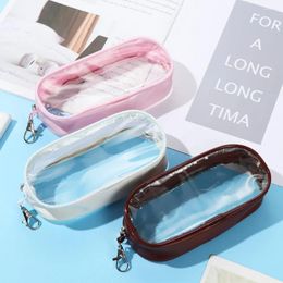Storage Bags 1PC Transparent PVC Outing Bag Children Tableware Cosmetics Small Bottles Dust Cover Pencil Case Backpack Supplies